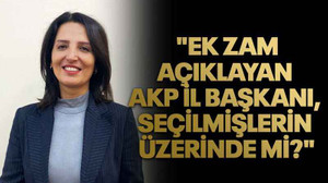 Arzu Erkan: "Ek zam açıklayan AKP İl Başkanı, seçilmişlerin üzerinde mi?"